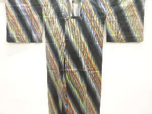 斜め縞模様織出し雨コート